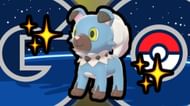 Rockruff's shiny form takes on a blue coloration in Pokemon GO (Image via Niantic)